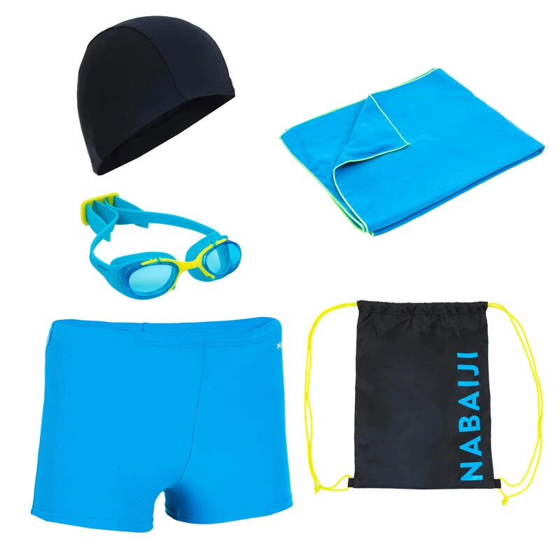 Pack Natation Garçon - Kit 100 Start - Bleu Noir 3 Pack Natation Garçon - Kit 100 Start - Bleu Noir