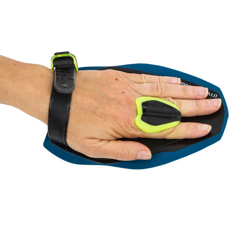 Plaquettes De Natation Quick-In 500 Taille S Bleu Jaune 5 Plaquettes De Natation Quick-In 500 Taille S Bleu Jaune – Image 3