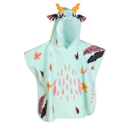 Poncho De Bain Coton Bébé - Gazelle Vert Menthe -Nager NABAIJI poncho de bain coton bebe gazelle vert menthe 1