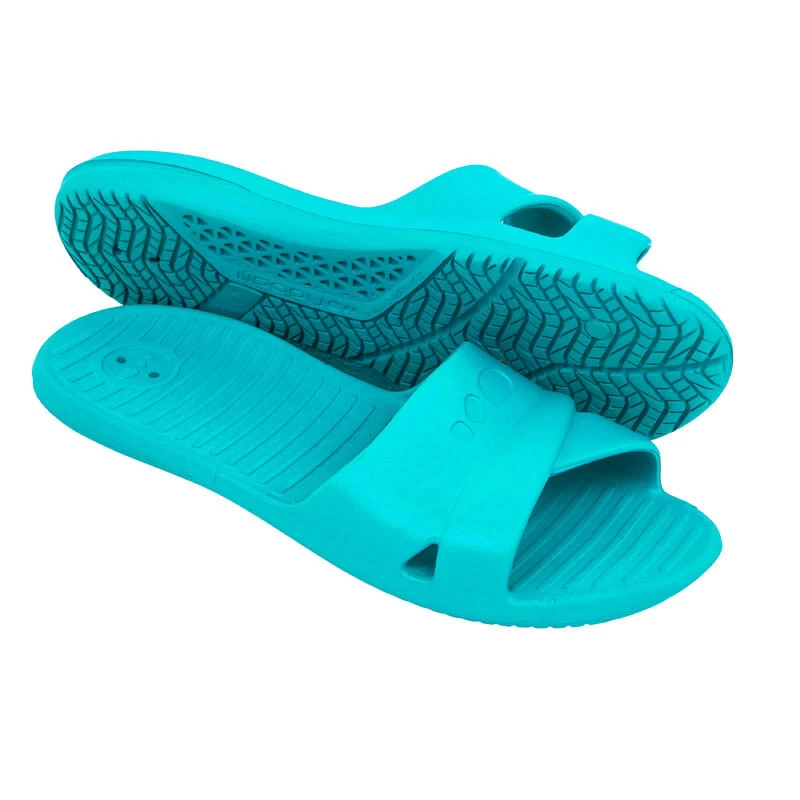 Sandale Claquette Piscine Femme SLAP 100 BASIC Bleu Mer 3 Sandale Claquette Piscine Femme SLAP 100 BASIC Bleu Mer