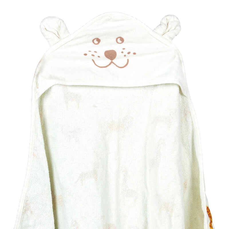 Serviette De Bain En Coton Pour Bébé Imprimé SAVANE Avec Capuche 6 Serviette De Bain En Coton Pour Bébé Imprimé SAVANE Avec Capuche – Image 4
