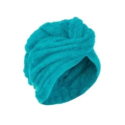 Serviette De Bain Microfibre Douce Pour Cheveux Bleu