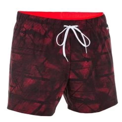 Short De Bain Natation Homme - Swimshort 100 Court - Tex Rouge -Nager NABAIJI short de bain natation homme swimshort 100 court tex rouge 1