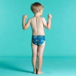 Slip De Bain Bébé / Enfant Bleu Imprimé Tigre -Nager NABAIJI slip de bain bebe enfant bleu imprime tigre 2