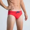 Slip De Bain Natation Homme - Slip 100 Pep - Rouge Bleu -Nager NABAIJI slip de bain natation homme slip 100 pep rouge bleu