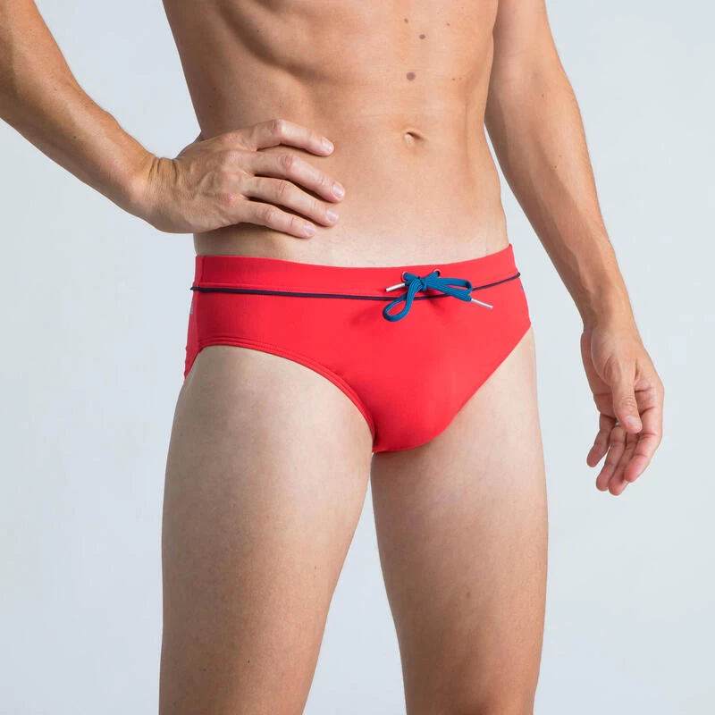 Slip De Bain Natation Homme - Slip 100 Pep - Rouge Bleu 3 Slip De Bain Natation Homme - Slip 100 Pep - Rouge Bleu