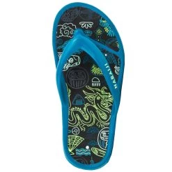 Tongs De Piscine Enfants - Tonga 500 Print - Citym Bleu -Nager NABAIJI tongs de piscine enfants tonga 500 print citym bleu 1