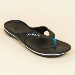 Tongs De Piscine Homme - Tonga 500 - Noir Bleu Blanc -Nager NABAIJI tongs de piscine homme tonga 500 noir bleu blanc 6