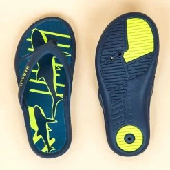 Tongs De Piscine Enfants - Tonga 500 Print - Shark Bleu -Nager NABAIJI tongs de piscine junior tonga 500 playa rose 3